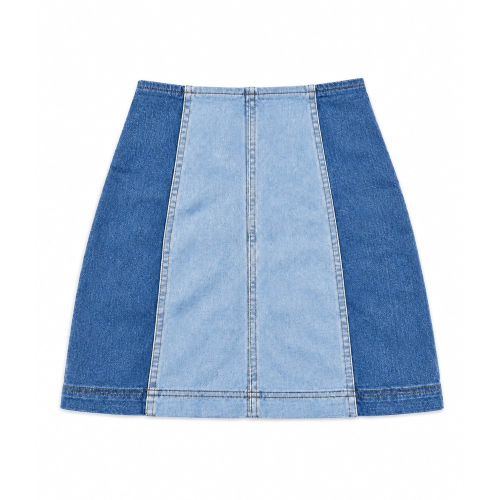Free People Denim Skirt Blue Mini Pencil Womens Size 2 Y2K Vintage A-Line Casual